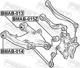 Febest BMAB-013 Bushing, Rear Lower Control Arm