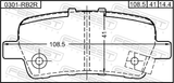Febest 0301-RB2R Pad Kit, Disc Brake, Rear (With Anti Squeal Shim)