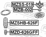Febest MZSS-019 Front Shock Absorber Mounting