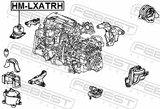 Febest HM-LXATRH Right Engine Mount (Hydro) Mt