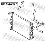 Febest FDAH-CB4 Radiator Hose