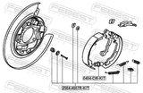 Febest 0404-CW-KIT Rear Brake Shoe Adjuster Kit (Set For Two Sides)
