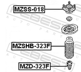 Febest MZD-323F Front Shock Absorber Jounce Bumper