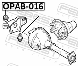 Febest OPAB-016 Differential Mount Bushing