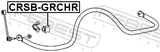 Febest CRSB-GRCHR Rear Stabilizer Bar Bush D19.6