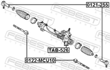 Febest 0122-MCU10 Steering Tie Rod