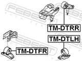 Febest TM-DTRR Rear Engine Mount