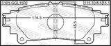 Febest 0101-GGL15R Pad Kit, Disc Brake, Rear