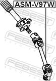 Febest ASM-V97W Lower Intermediate Steering Shaft