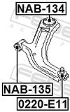 Febest 0220-E11 Ball Joint Front Lower Arm