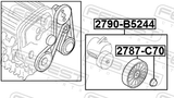 Febest 2790-B5244 Belt Tensioner