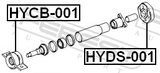 Febest HYCB-001 Drive Shaft Bearing