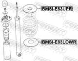 Febest BMSI-E83UPR Rear Spring Upper Seat