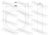 Febest 01491-001 Exhaust Pipe Seal (Ceramic Coating)