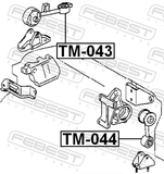 Febest TM-043 Right Engine Mount