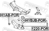 Febest 1220-POR Ball Joint Front Lower Arm