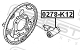 Febest 0278-K12 Rear Wheel Brake Cylinder