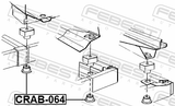 Febest CRAB-064 Subframe Bushing