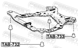 Febest TAB-732 Subframe Front Bushing