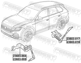 Febest 23603-018 Level Sensor, Rear Right (With Bracket, With Link)