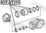Febest KIT-ST215 Transmission Coupling Bearing Repair Kit