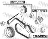 Febest 2987-RRSII Tension Pulley