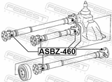 Febest ASBZ-460 Cross Shaft Joint, Drive Shaft 31X88