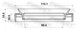 Febest 95MBY-521121015X Oil Seal Front Hub 50.4X112.1X10.5X15.5