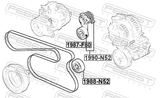 Febest 1990-N52 Belt Tensioner