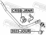 Febest CRSB-JRNR Rear Stabilizer Bar Bush D18.5