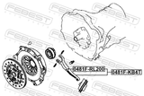 Febest 0481F-RL200 Repair Kit Clutch Release Fork (Set)