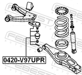 Febest 0420-V97UPR Ball Joint Rear Upper Arm