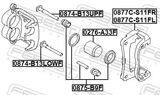 Febest 0875-B9F Front Brake Caliper Repair Kit (Set For Two Sides)