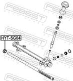 Febest HYT-SG04 Steering Rack Bushing