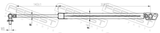 Febest 01117-009RH Tailgate Gas Strut Right