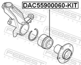 Febest DAC55900060-KIT Front Wheel Bearing Repair Kit 55X90X60
