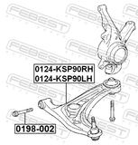Febest 0124-KSP90RH Right Front Arm