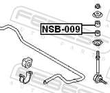 Febest NSB-009 Front Stabilizer Bar Link Bush D10