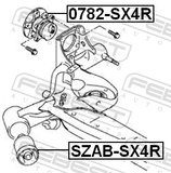 Febest SZAB-SX4R Rear Crossmember Bushing