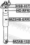 Febest MZSHB-ERR Rear Shock Absorber Boot (Set For One Side)
