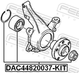 Febest DAC44820037-KIT Front Wheel Bearing Repair Kit 44X82.5X37