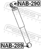 Febest NAB-289 Bushing, Rear Shock Absorber