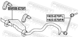 Febest BMSB-E70F-KIT Front Stabilizer Bar Bush Kit D27.1