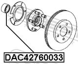 Febest DAC42760033 Front Wheel Bearing 42X76X33