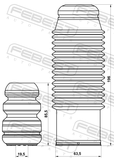 Febest HYSHB-SPORIIF-KIT Boot With Jounce Bumper Front Shock Absorber Kit