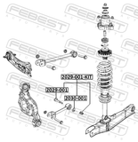 Febest 2029-001 Camber Adjusting Eccentric Bolt