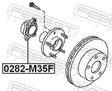 Febest 0282-M35F Front Wheel Hub