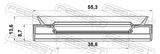 Febest 95PES-40550914C Half Shaft Oil Seal 38.8X55.3X8.7X13.6