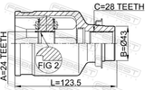Febest 0511-M320MTRH Inner CV Joint Right 24X43X28