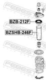Febest BZSHB-246F Front Shock Absorber Boot